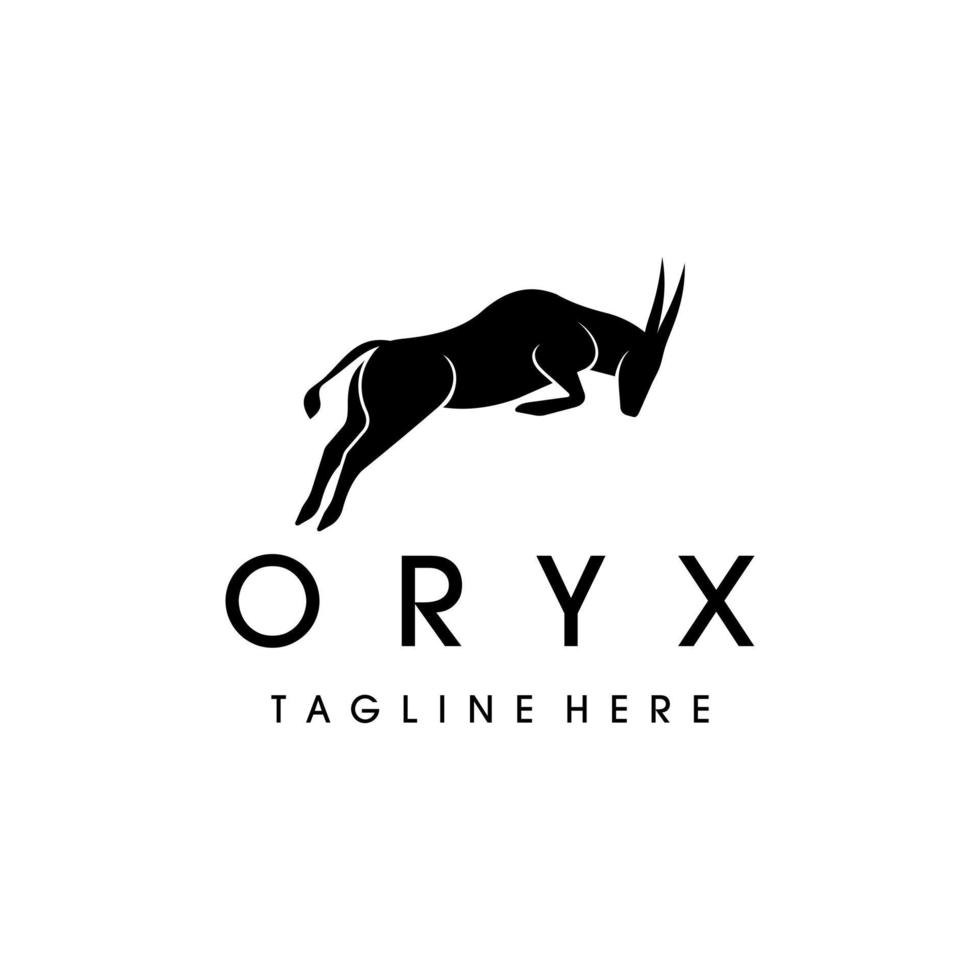 Arabisch oryx logo grafisch inspiratie vector