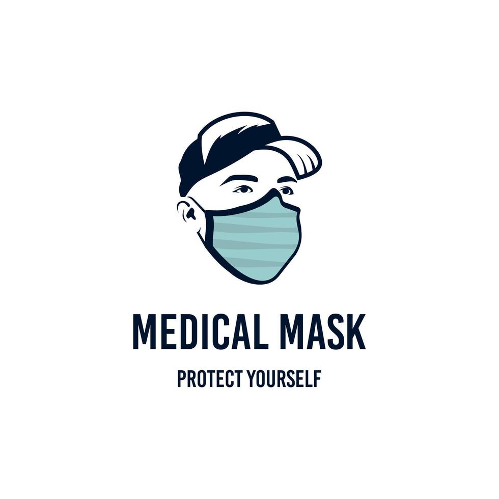 masker een medisch logo ontwerp. geweldig modern masker logo. een masker medisch logo. vector