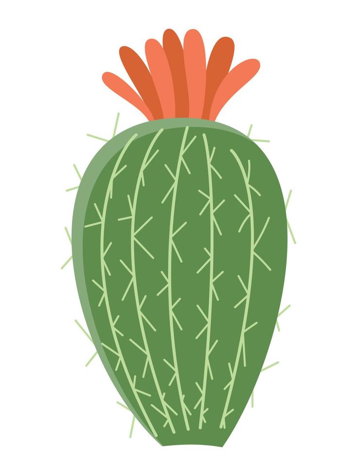 cactus illustratie in een vlak stijl Aan een wit achtergrond. huis planten cactus illustratie. vector