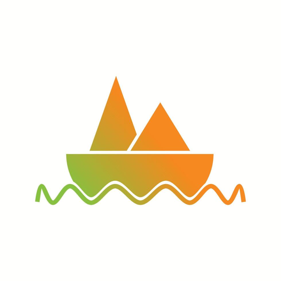 mooi boot glyph vector icoon