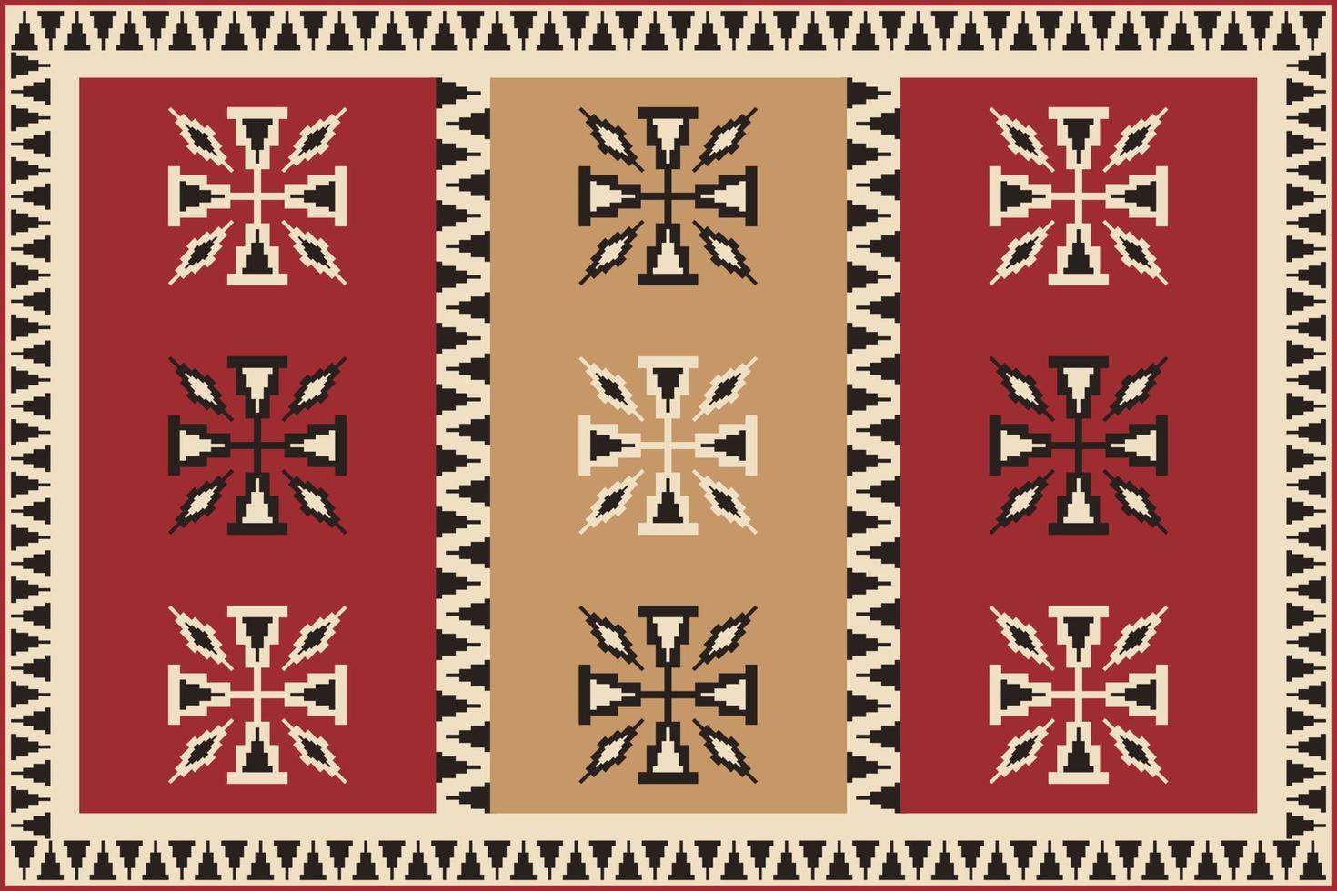 aztec kilim tapijt kleurrijk patroon. aztec kilim meetkundig patroon traditioneel kleur gebruik voor tapijt, Oppervlakte tapijt, mat, tapijtwerk. etnisch oosters tapijt patroon gebruik voor huis decoratie elementen. vector