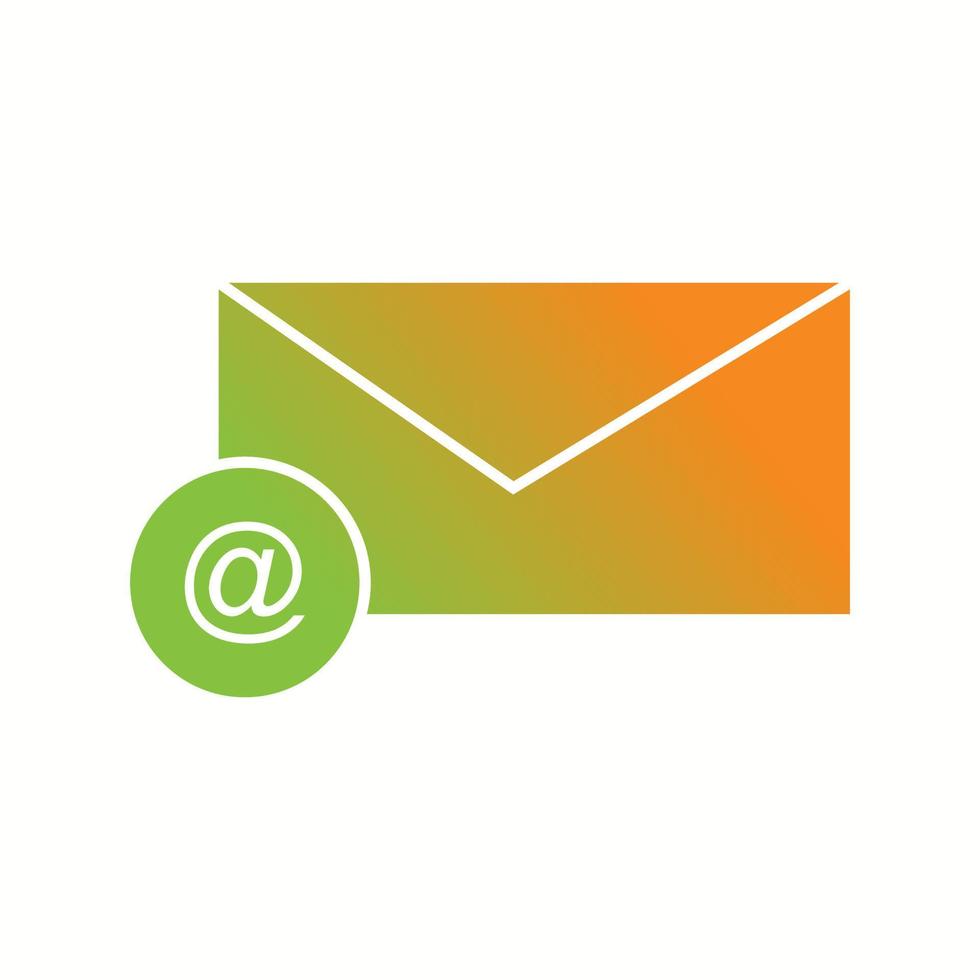 mooi e mail glyph vector icoon