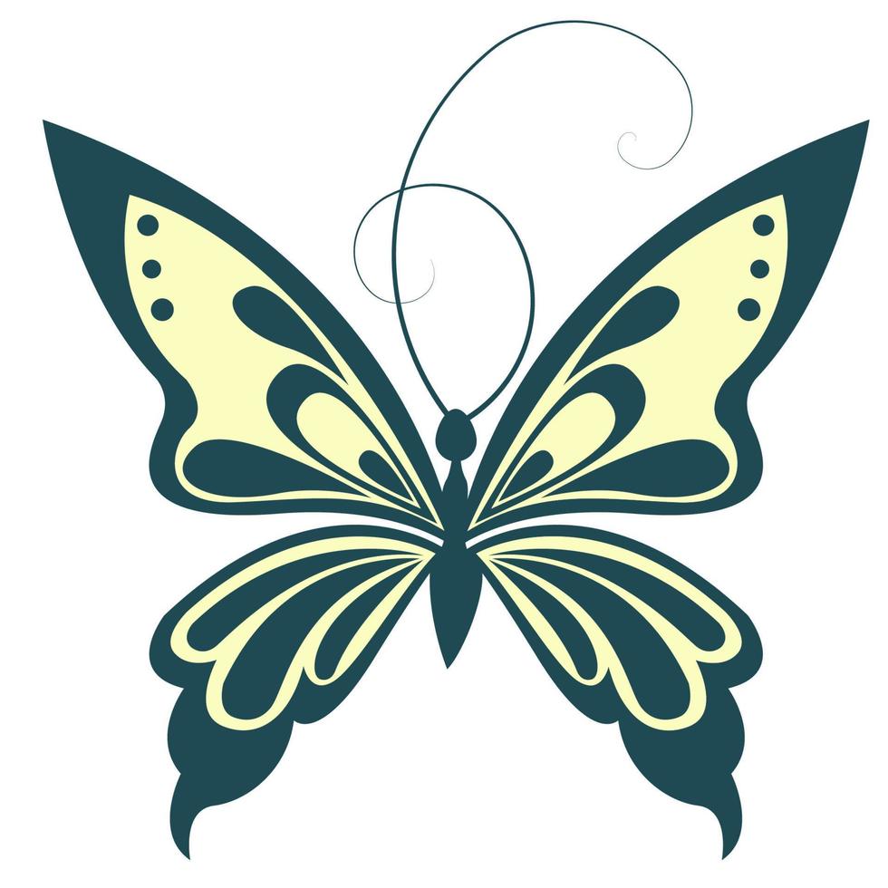 vlinder icoon en logo vector
