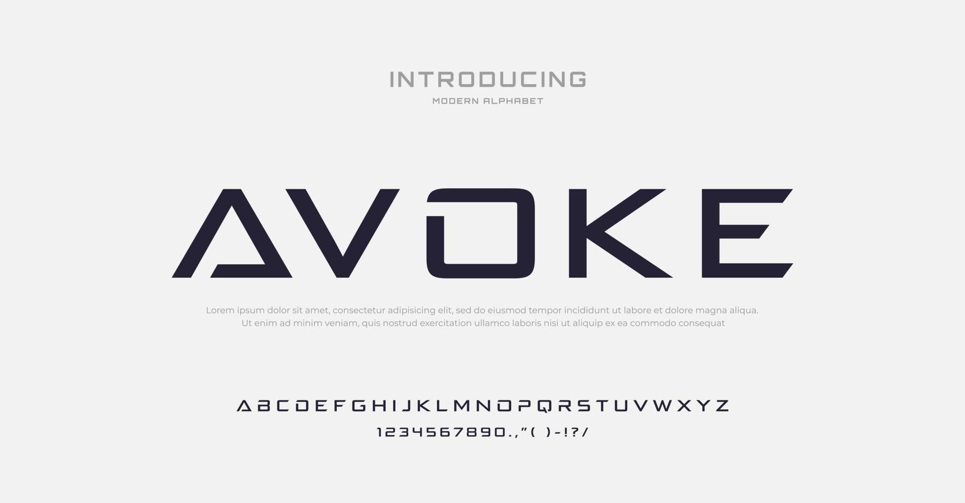 toekomstige moderne alfabet lettertype. typografie lettertypen in stedelijke stijl voor sport, technologie, digitaal, filmlogo-ontwerp vector