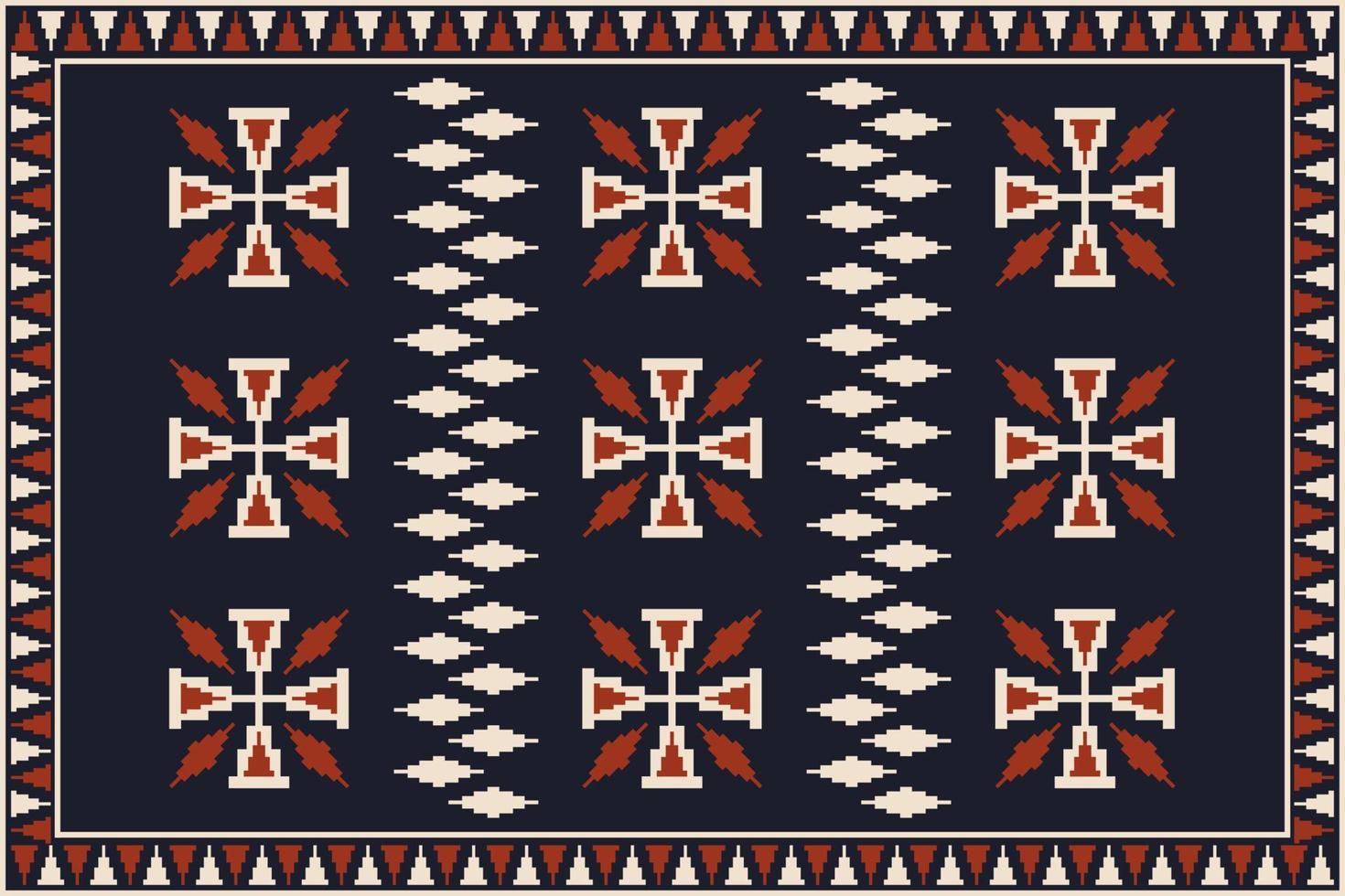 aztec zuidwesten tapijt patroon. aztec kilim meetkundig traditioneel patroon gebruik voor tapijt, Oppervlakte tapijt, mat, tapijtwerk. etnisch zuidwesten tapijt patroon gebruik voor huis decoratie elementen. vector