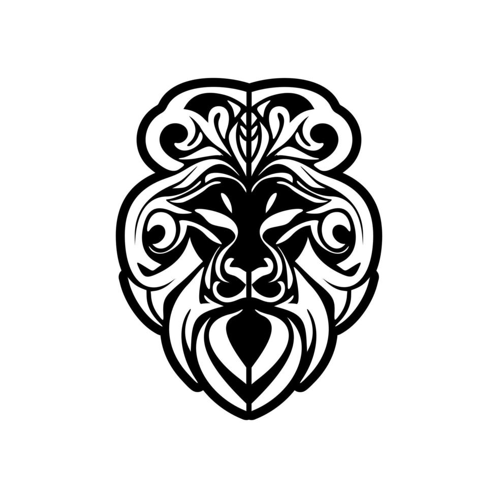 vector illustratie van zwart en wit leeuw logo.