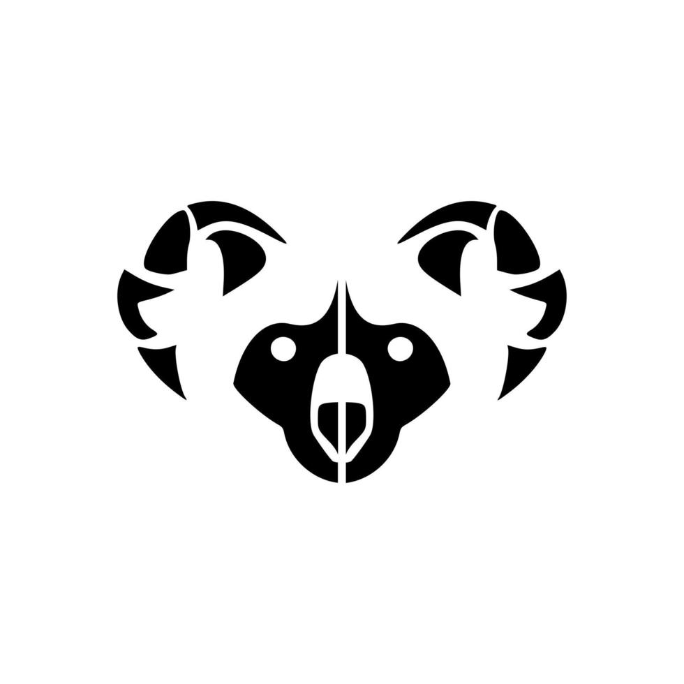 vector logo van zwart en wit beer.