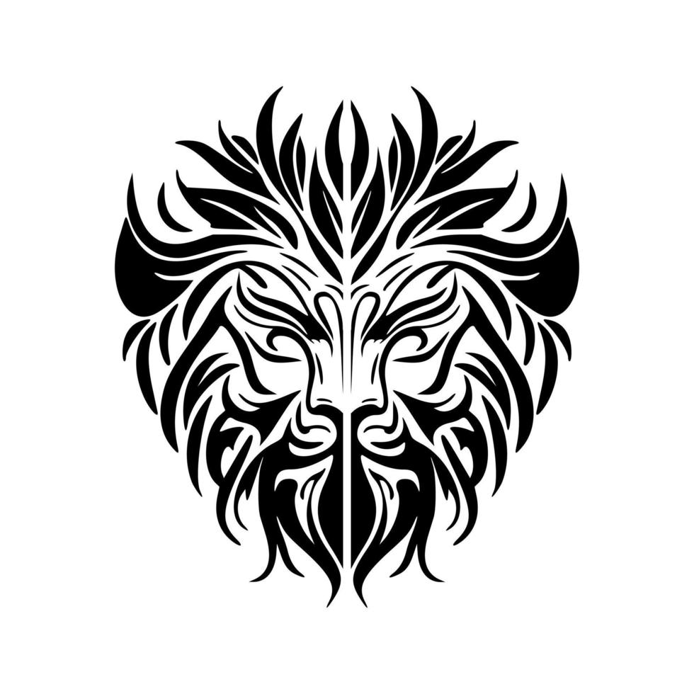 vector logo leeuw in zwart en wit.