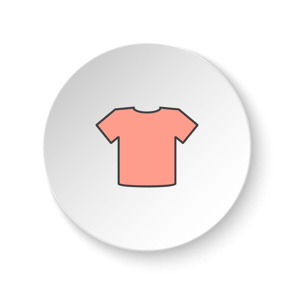 ronde knop voor web icoon, shirt. knop banier ronde, insigne koppel voor toepassing illustratie Aan wit achtergrond vector