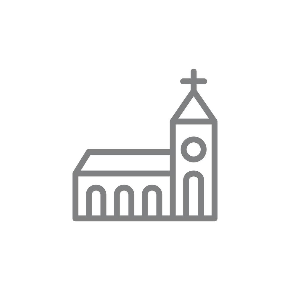 kerk symbool vector icoon. geestelijk concept vector illustratie. Aan wit achtergrond