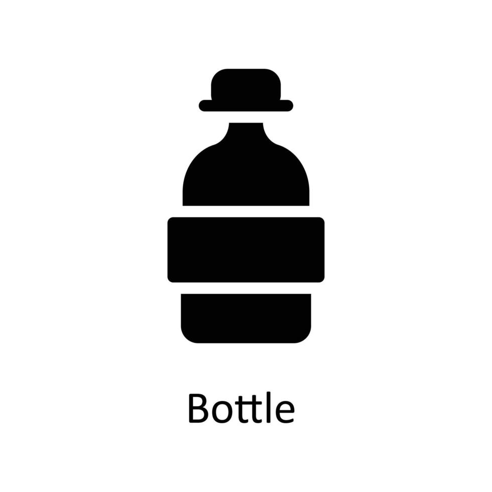 fles vector solide pictogrammen. gemakkelijk voorraad illustratie voorraad