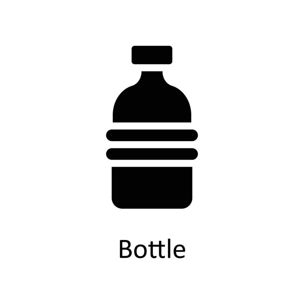 fles vector solide pictogrammen. gemakkelijk voorraad illustratie voorraad