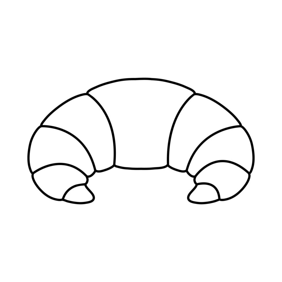 croissant icoon vector. taart illustratie teken. toetje symbool. zoet logo. vector