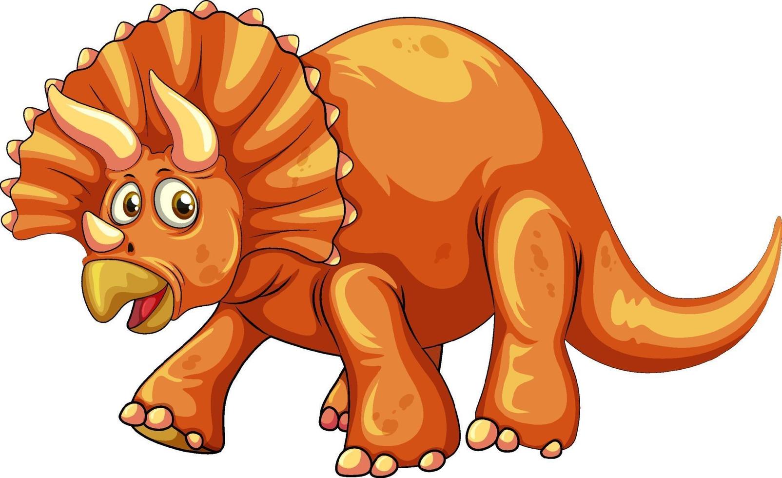 een triceratops dinosaurus stripfiguur vector