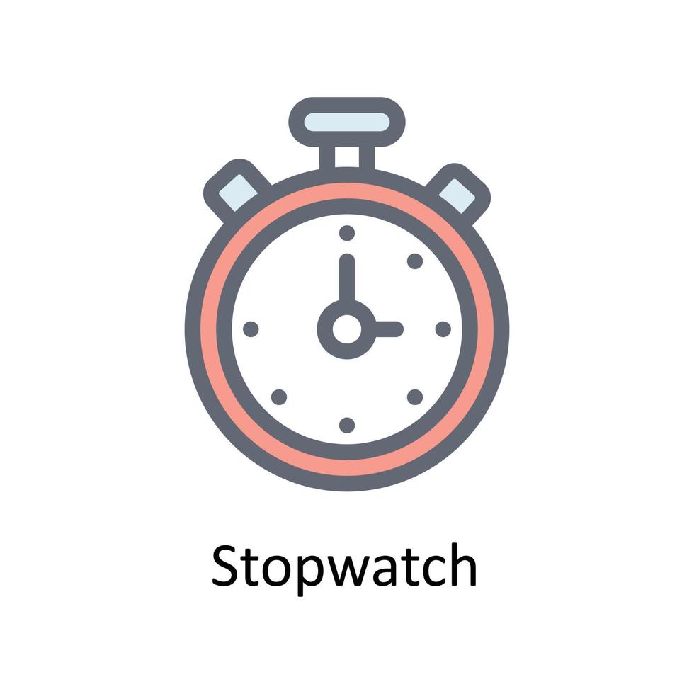 stopwatch vector vullen schets pictogrammen. gemakkelijk voorraad illustratie voorraad