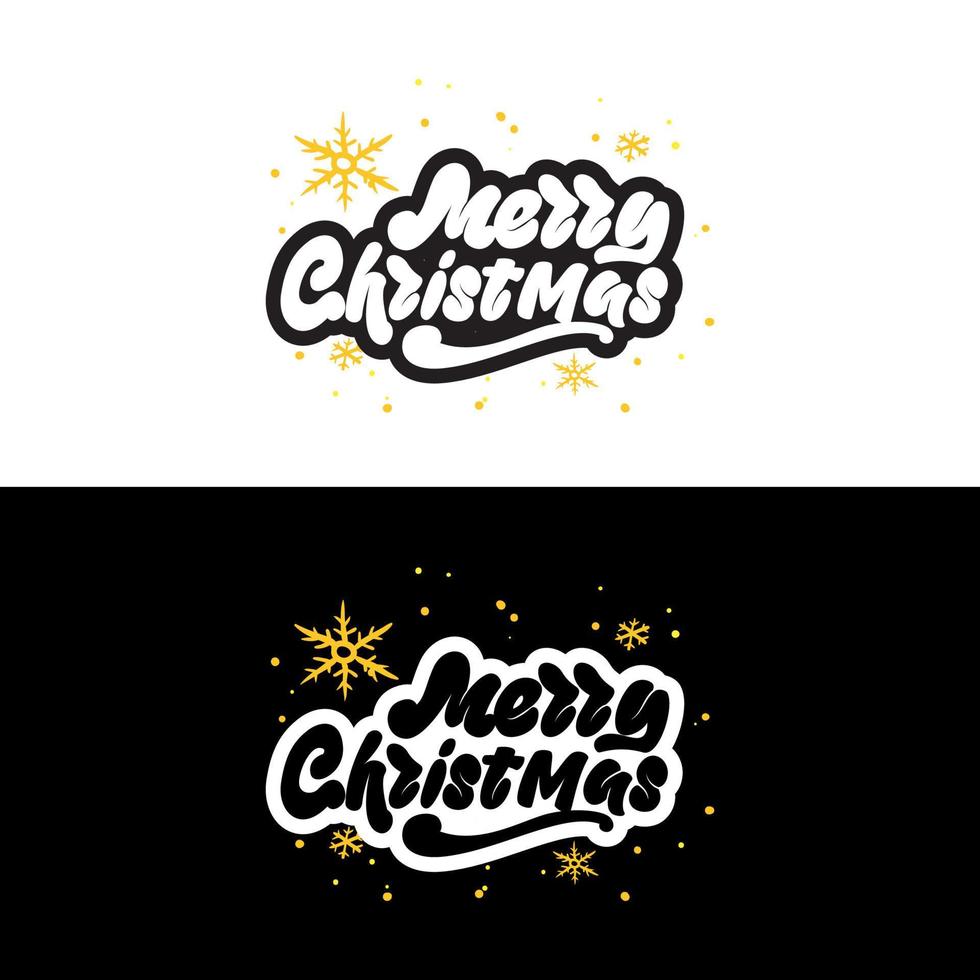 vlak Kerstmis typografie handgeschreven vector schoonschrift