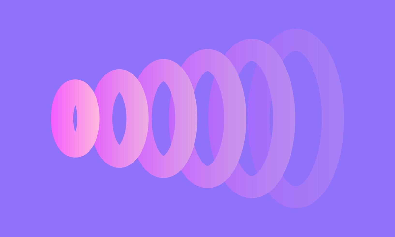 abstract poster met kleurrijk 3d ringen. glad helling achtergrond in minimaal stijl. geluid vervagen visualisatie. vector clip art