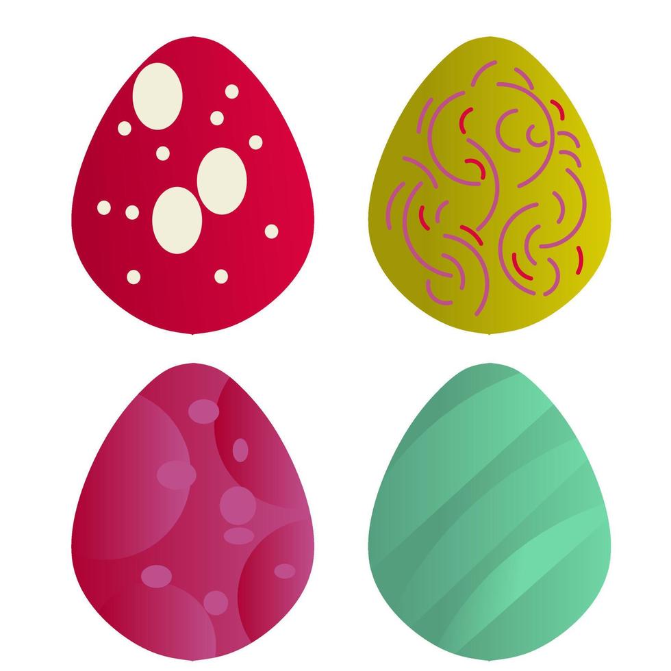 reeks van kleurrijk Pasen eieren ontwerp. Pasen ontwerp element vector