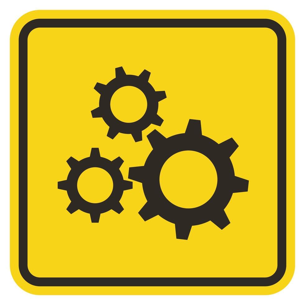 symbool service tool teken op gele achtergrond vector