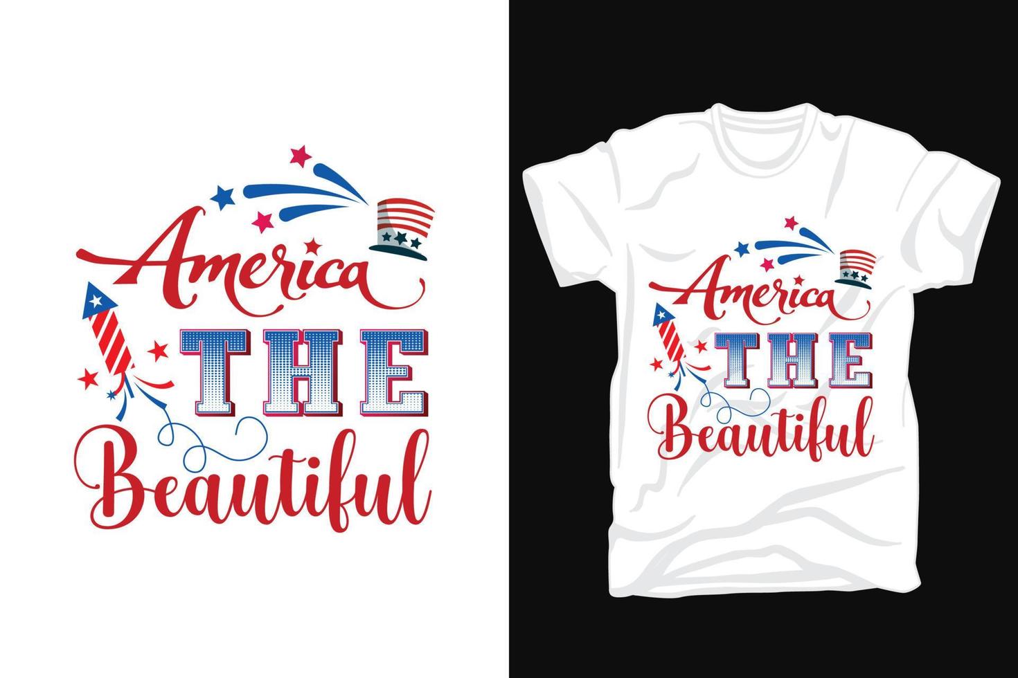 Amerika de mooi t overhemd ontwerp vector
