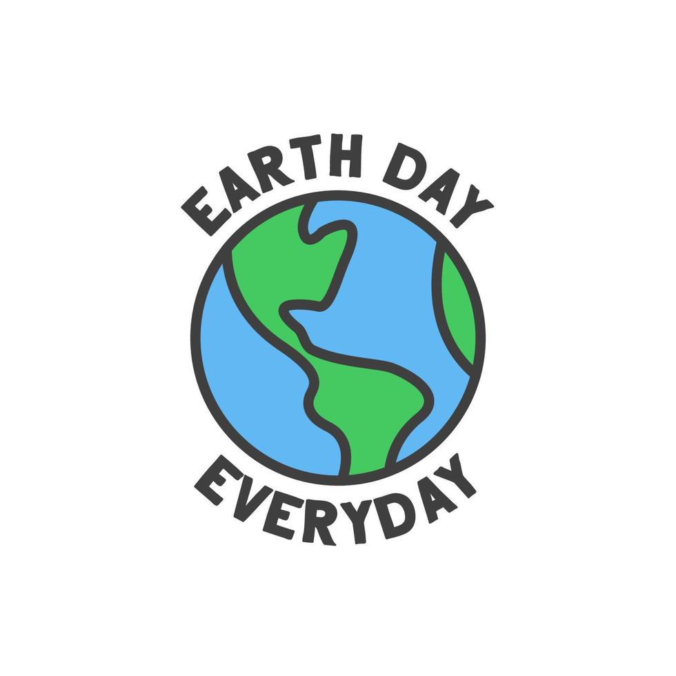 aarde dag kenteken. opslaan de planeet sticker. wereld milieu dag symbool. vector