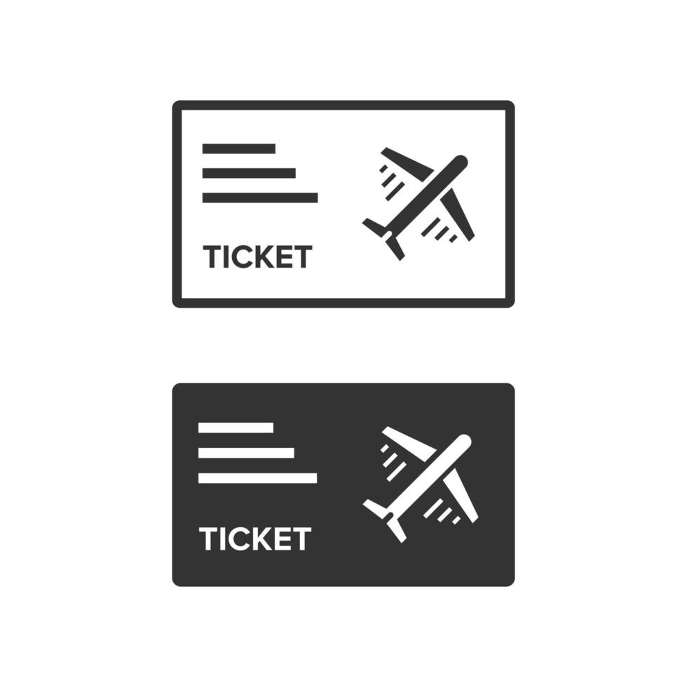 vliegtuig ticket vector pictogrammen set. vector illustratie van ticket modern symbool voor web, app, ui.