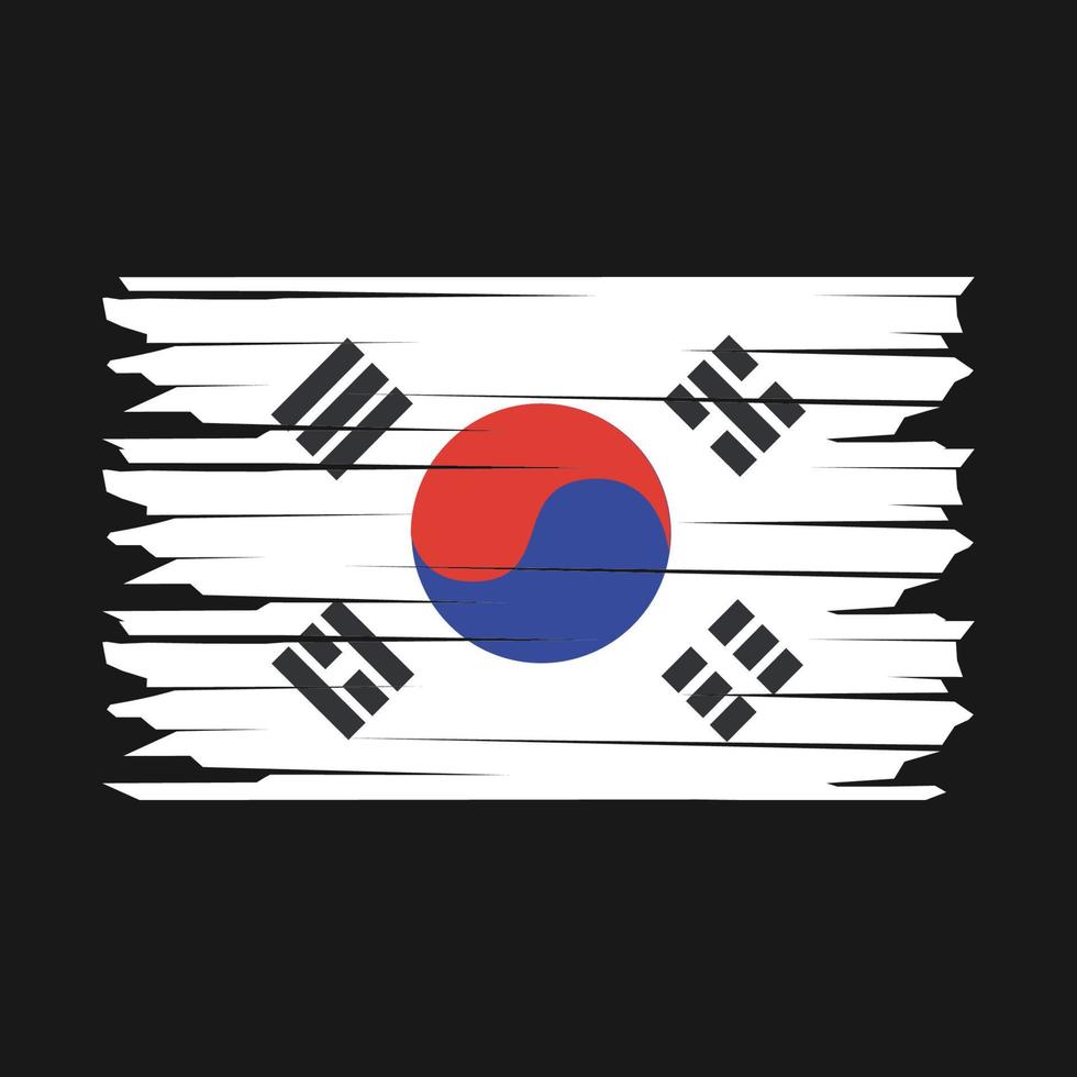 zuiden Korea vlag illustratie vector