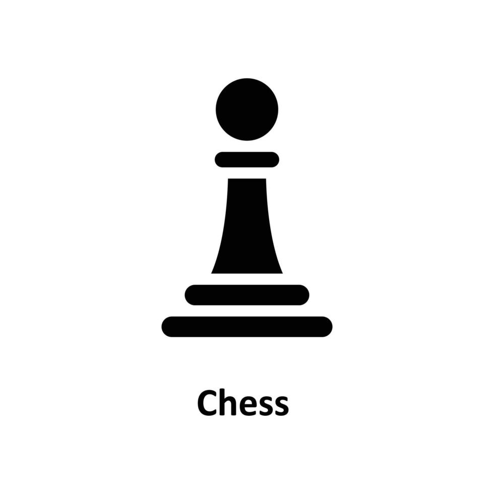 schaak vector solide pictogrammen. gemakkelijk voorraad illustratie voorraad