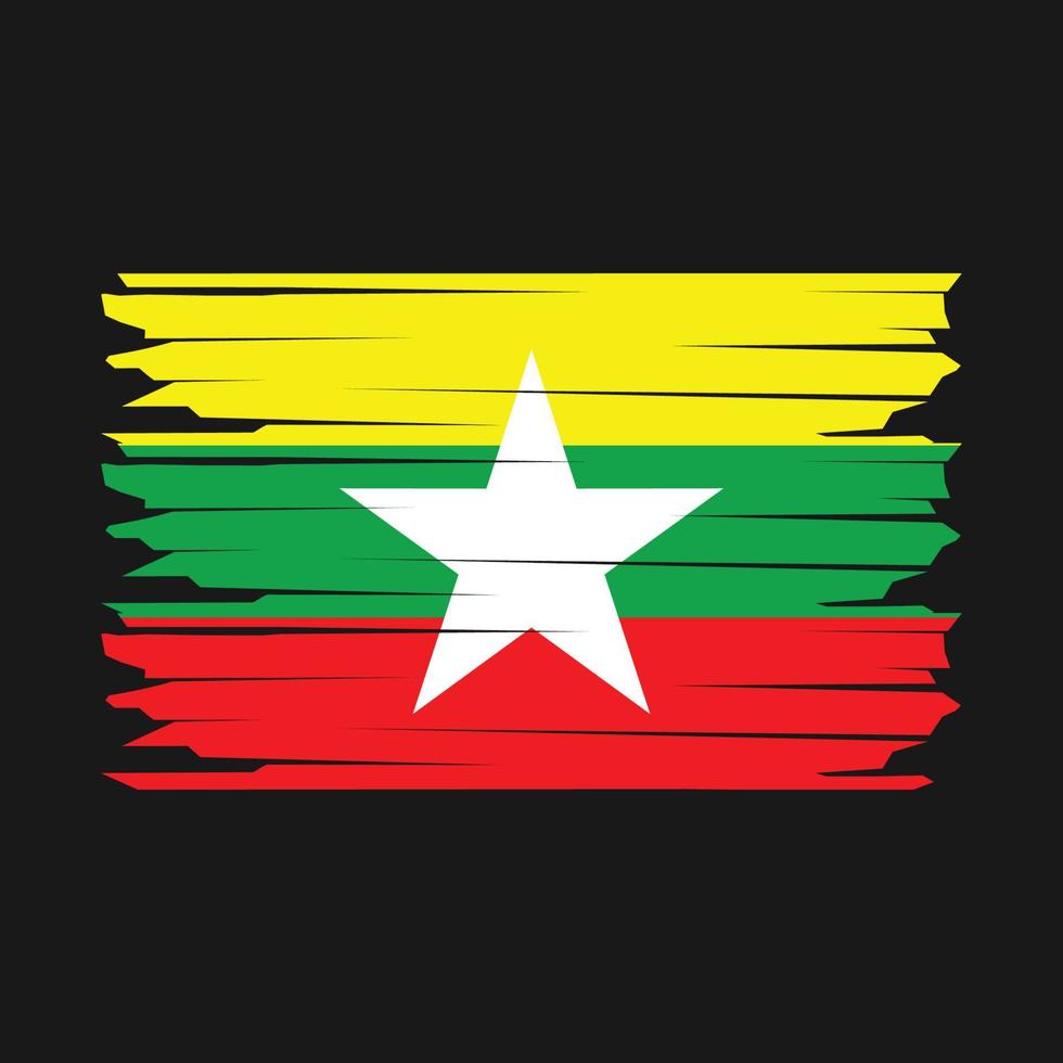 Myanmar vlag illustratie vector