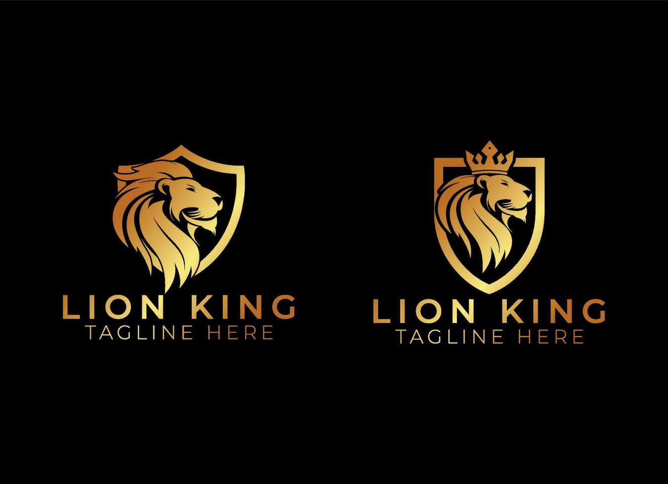 Koninklijk koning leeuw kroon symbolen. elegant goud Leo dier logo. premie luxe merk identiteit icoon. vector illustratie.