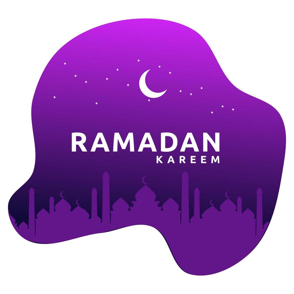 Islamitisch Ramadan themed groet kaart sjabloon vector illustratie, perfect voor reclame, sociaal media, banier achtergrond behoeften.