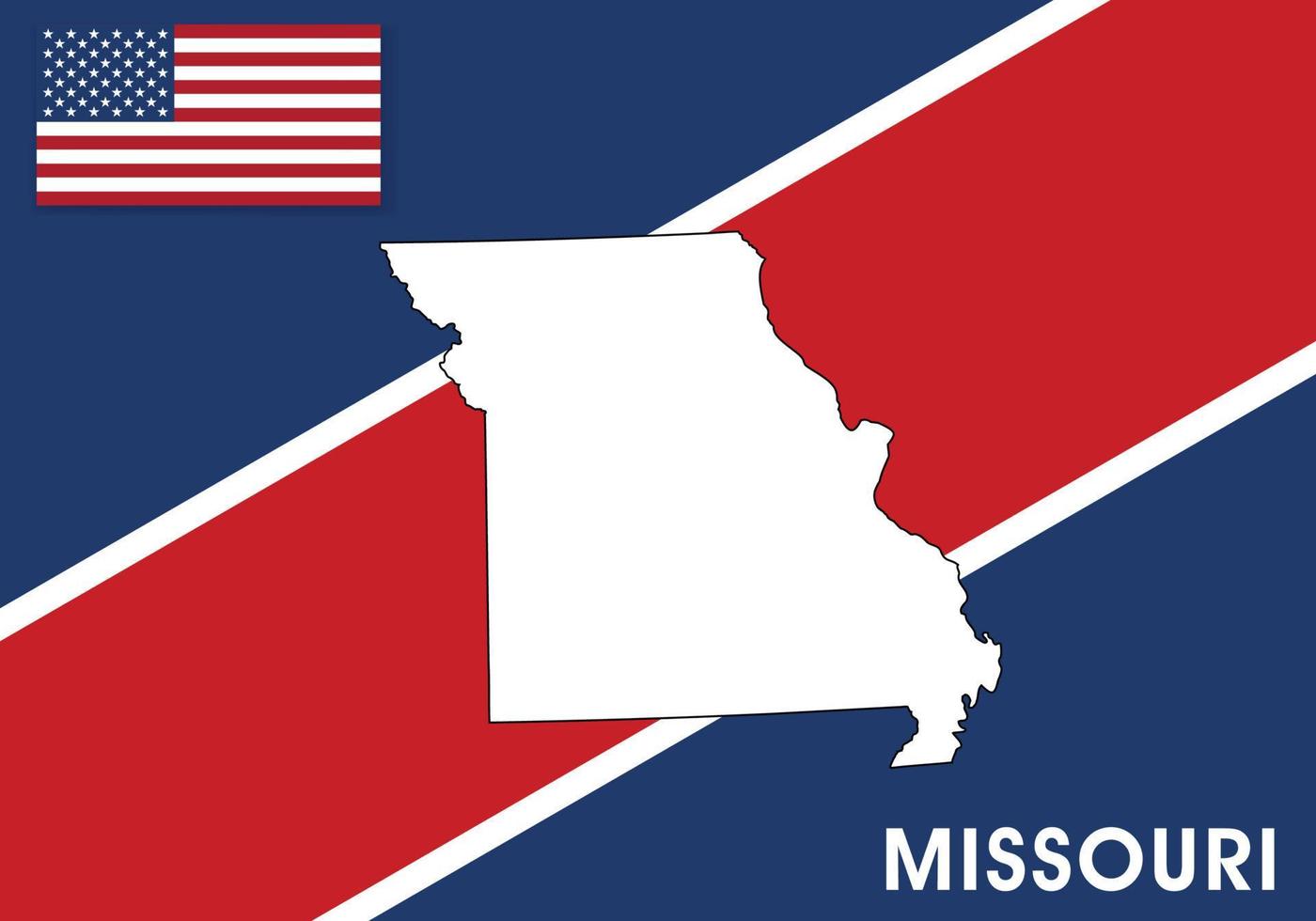 Missouri - Verenigde Staten van Amerika, Verenigde staten van Amerika kaart vector sjabloon. wit kleur kaart Aan vlag achtergrond voor ontwerp, infographic - vector illustratie eps 10