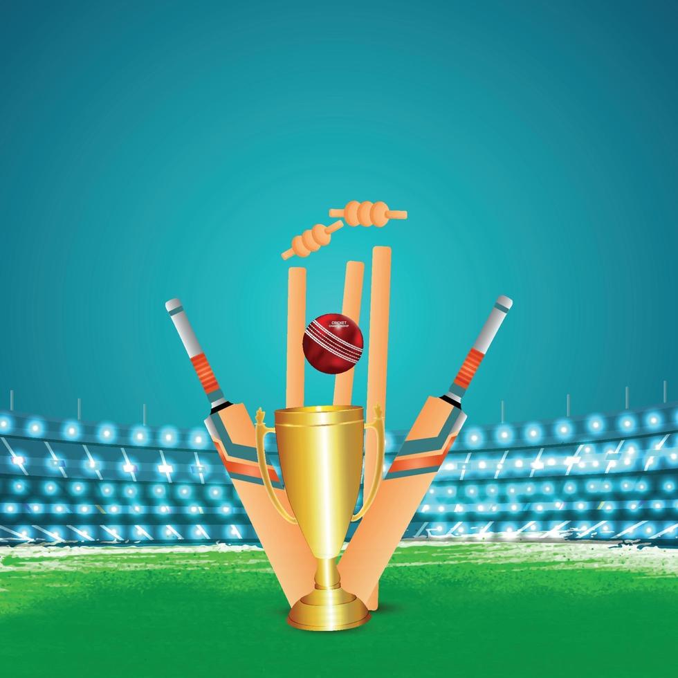 cricket kampioenschap toernooi stadion achtergrond vector