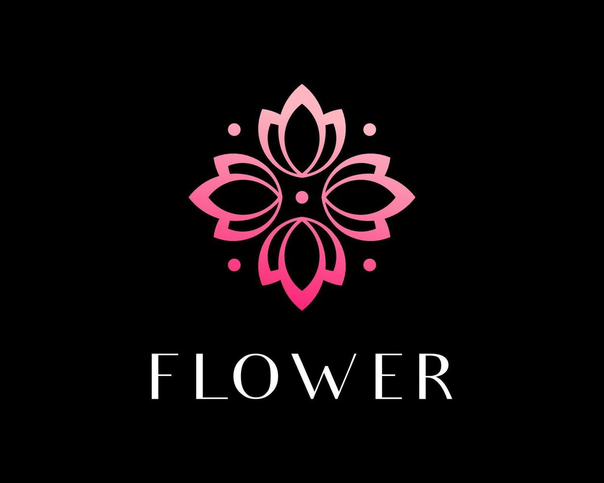 bloem bloesem bloemen tulp lotus decoratief ornament elegant luxe modern vector logo ontwerp