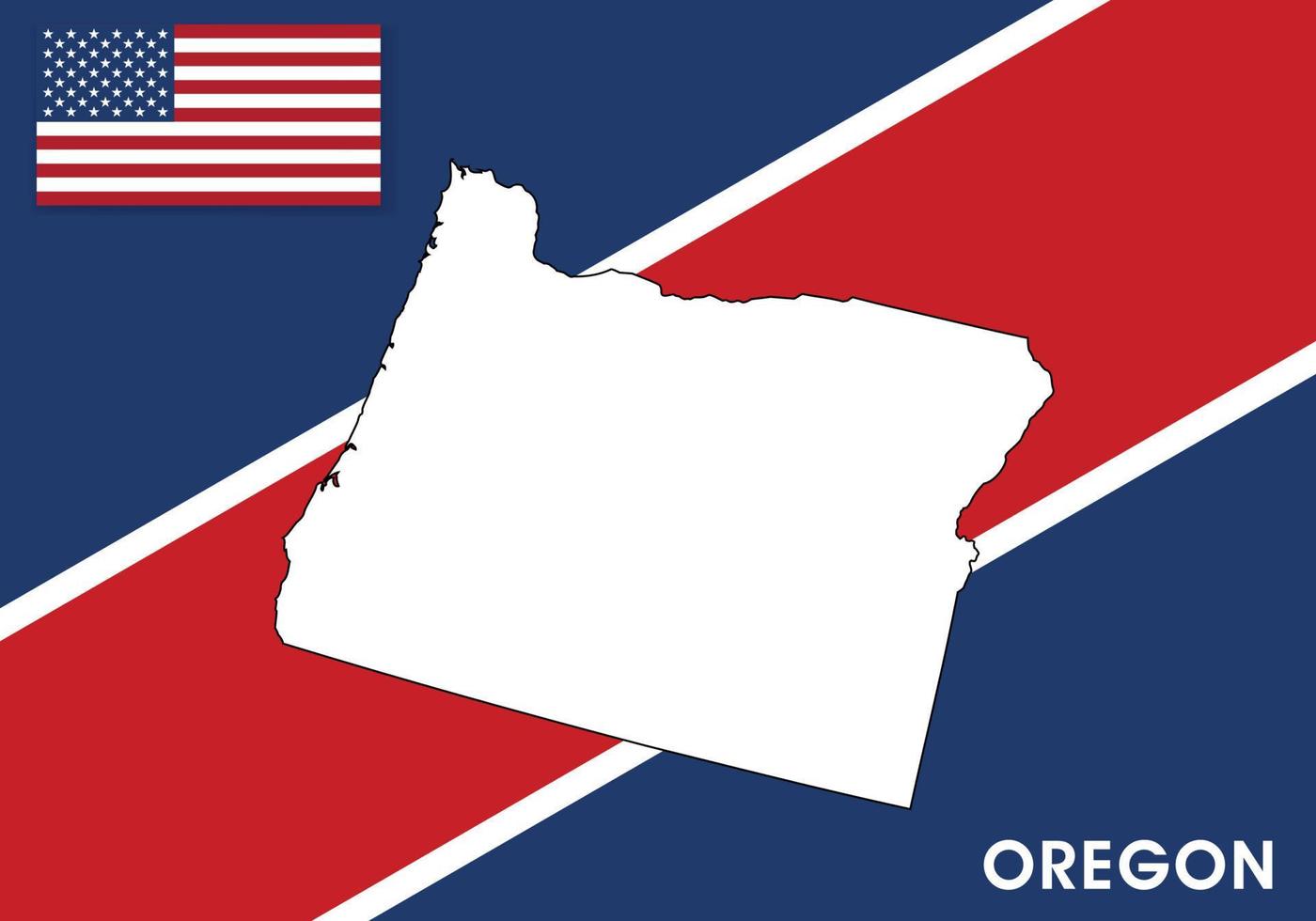 Oregon - Verenigde Staten van Amerika, Verenigde staten van Amerika kaart vector sjabloon. wit kleur kaart Aan vlag achtergrond voor ontwerp, infographic - vector illustratie eps 10