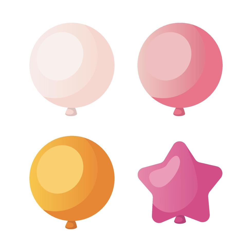 schattig roze, wit helium ballonnen. boho kleurrijk cirkel, ster ballon voor kinderen, kinderkamer. baby douche uitnodiging. zijn een meisje. Hallo baby viering, vakantie, evenement. banier, folder. tekenfilm vector