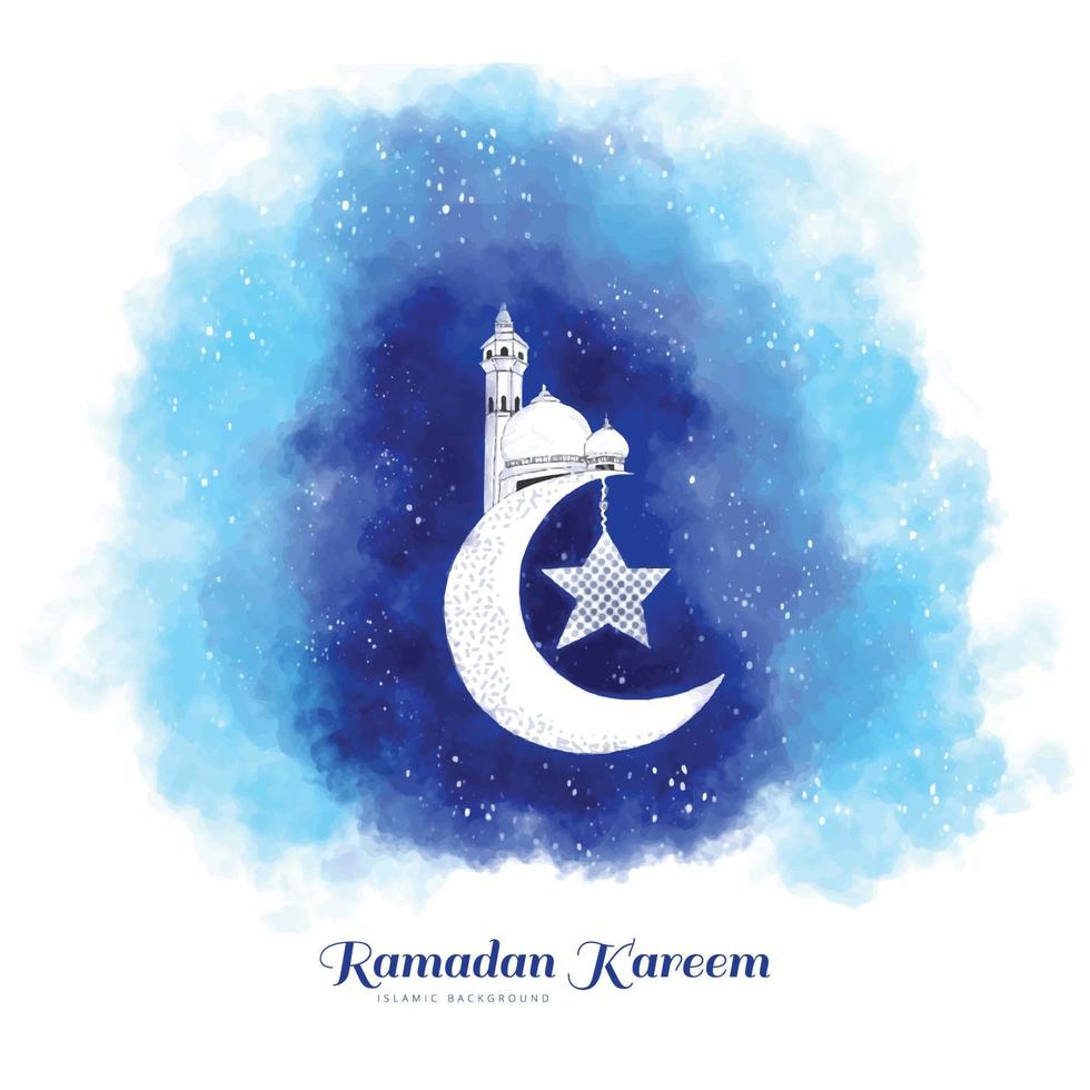 Ramadan kareem viering groet kaart achtergrond vector