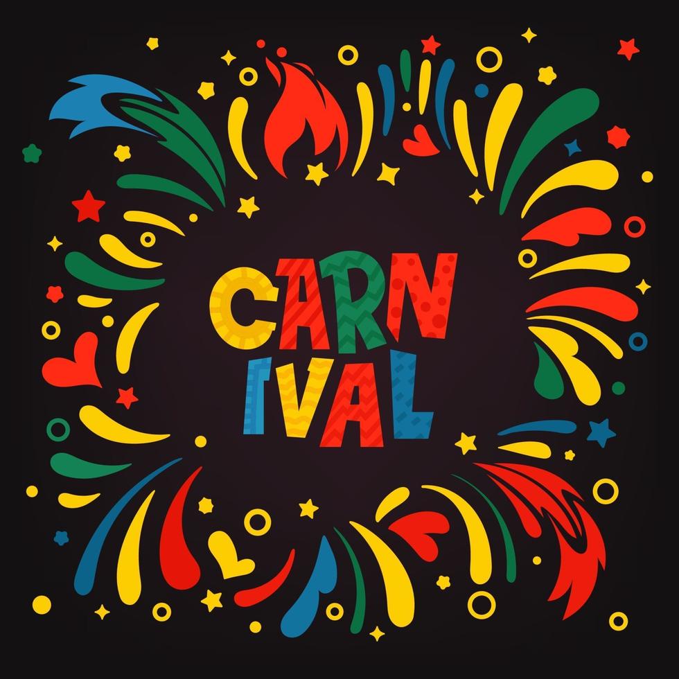 carnaval. partij uitnodiging vector concept