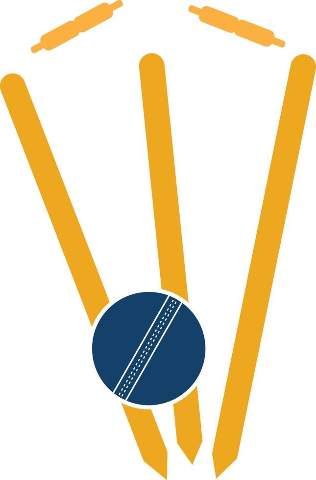 krekel wickets en bal logo. wicket en borgtocht logo. krekel kampioenschap logo. krekel logo vector