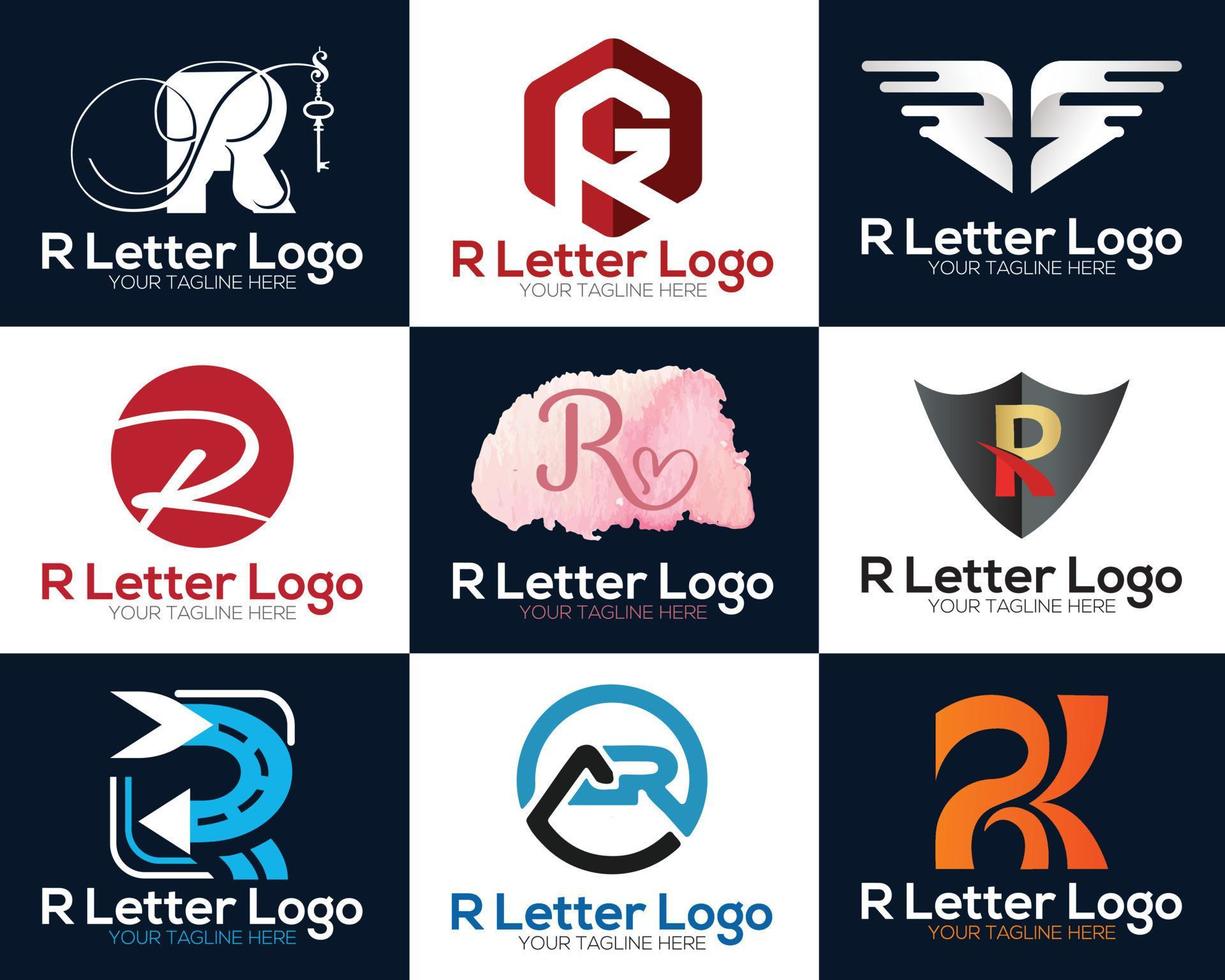 abstract kleurrijk brief r logo creatief ontwerp sjabloon. r brief logo ontwerp sjabloon, r brief. vector