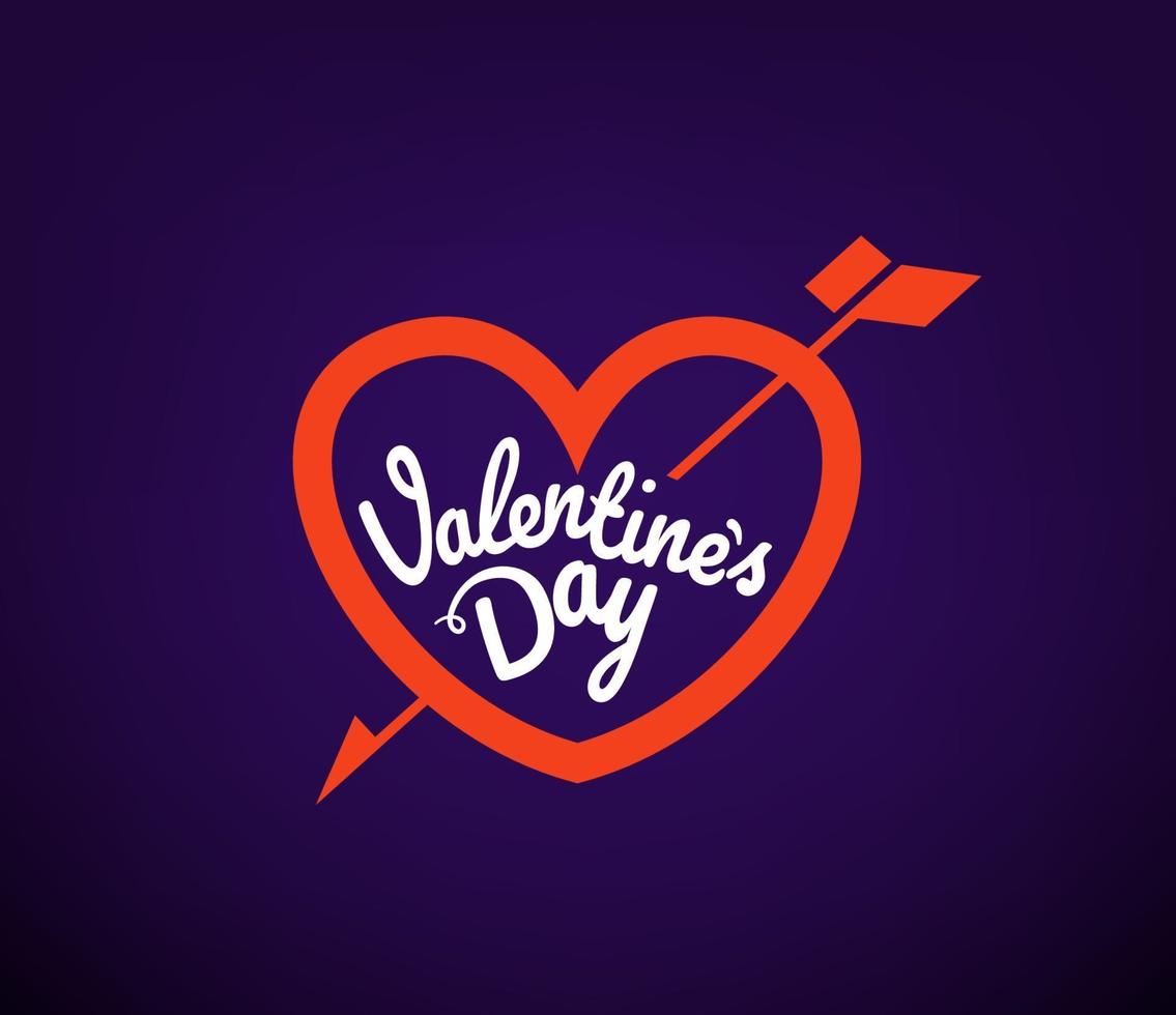 vallentines dag vector logo ontwerp