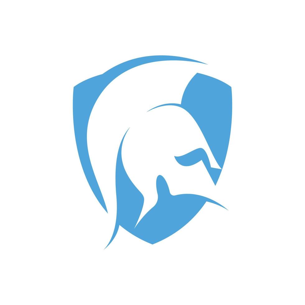 spartaans witn schild logo vector