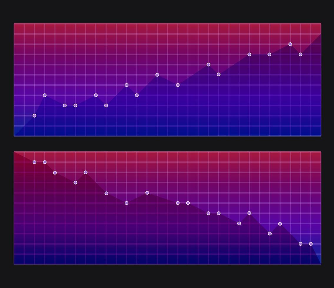 infographic statistieken vector lay-out. omhoog en omlaag