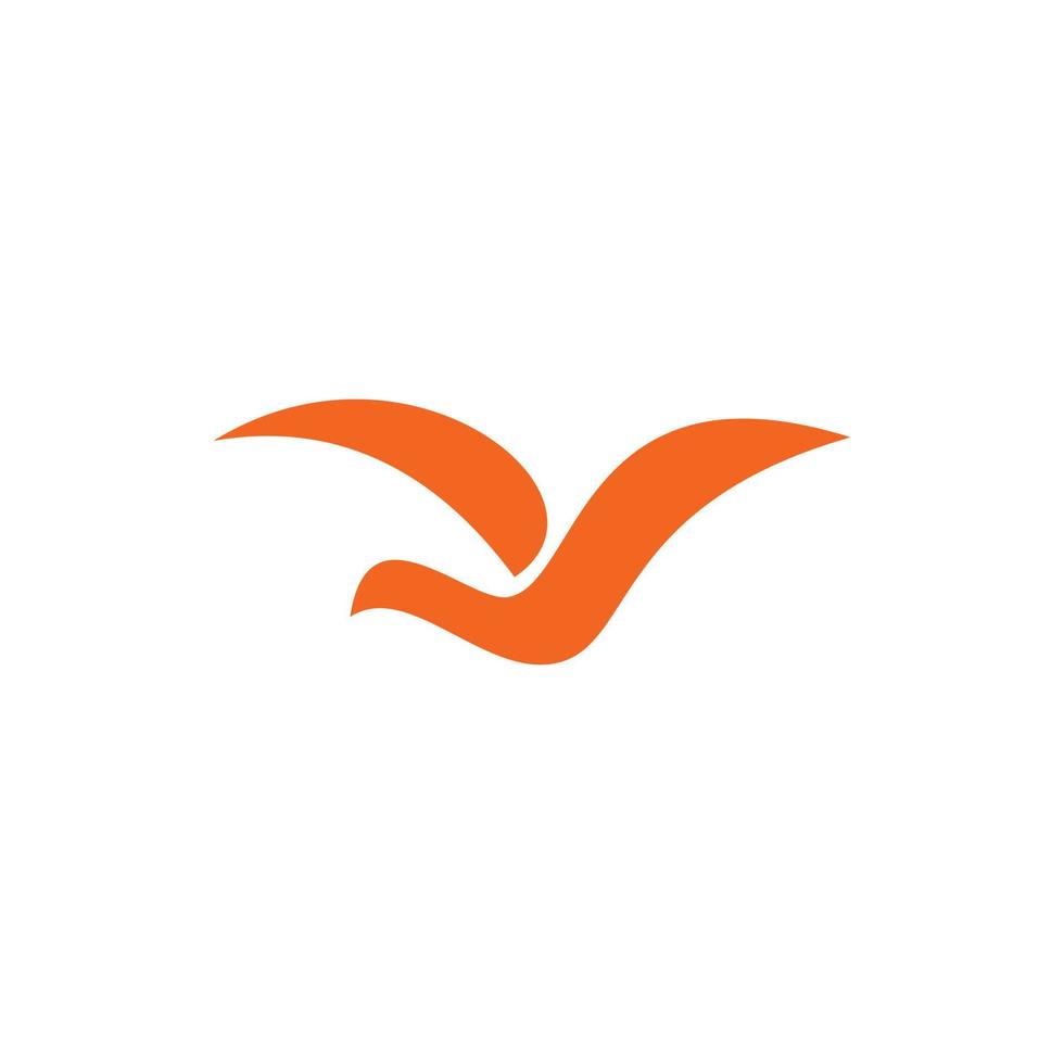 vliegend vogel vlak gemakkelijk logo vector
