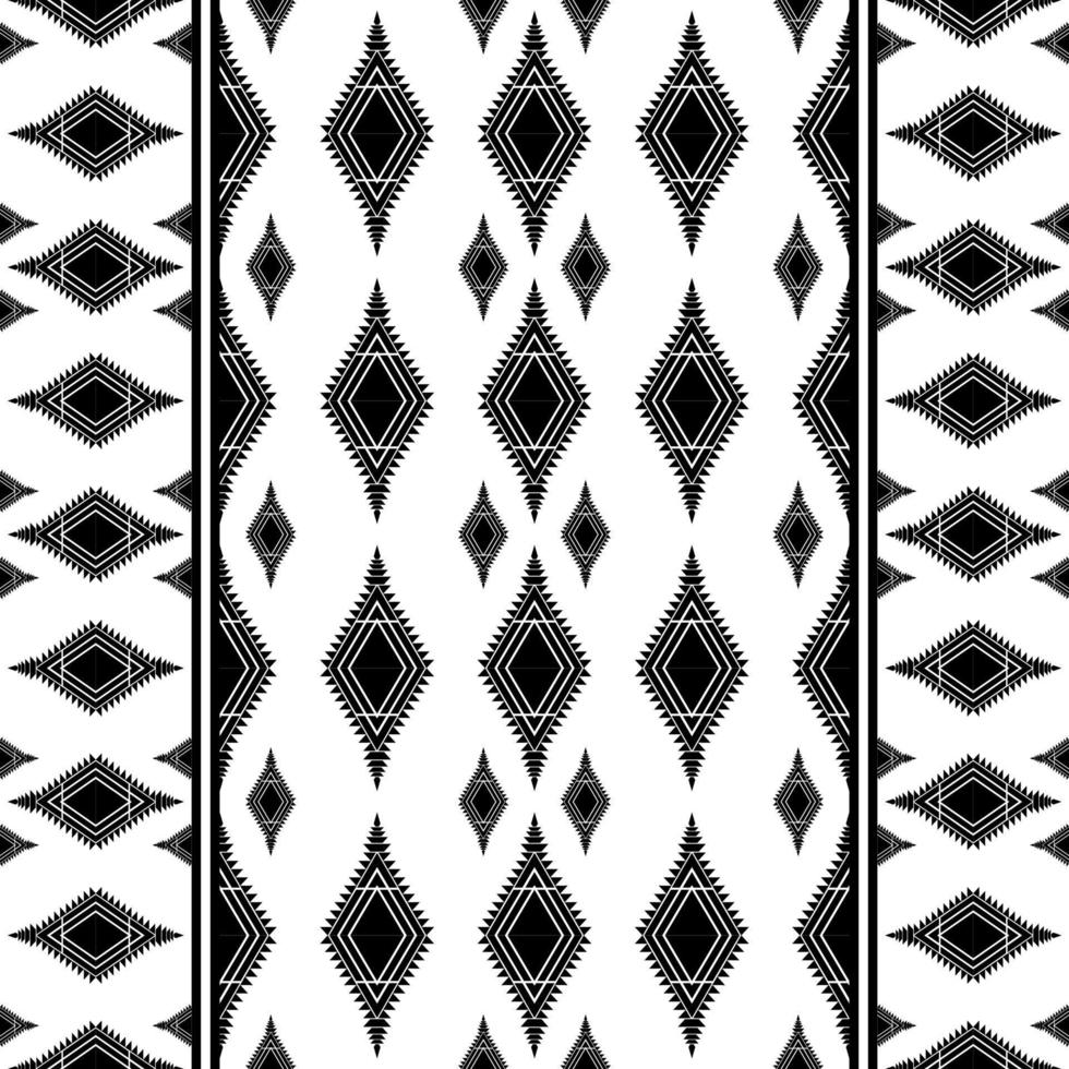 zwart en wit toon etnisch naadloos patroon, meetkundig traditioneel vector illustratie ontwerp voor kleding stof, achtergrond, tapijt, behang