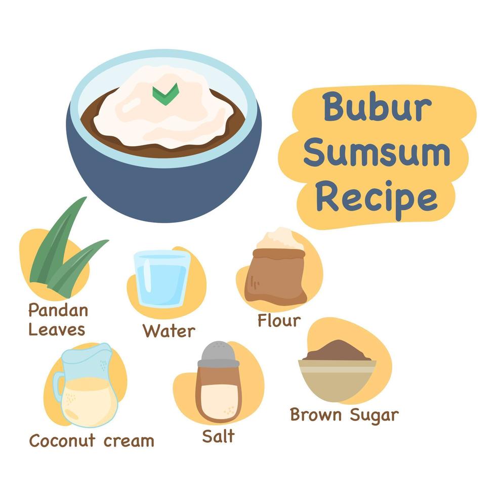 bubur som illustratie recept concept vector