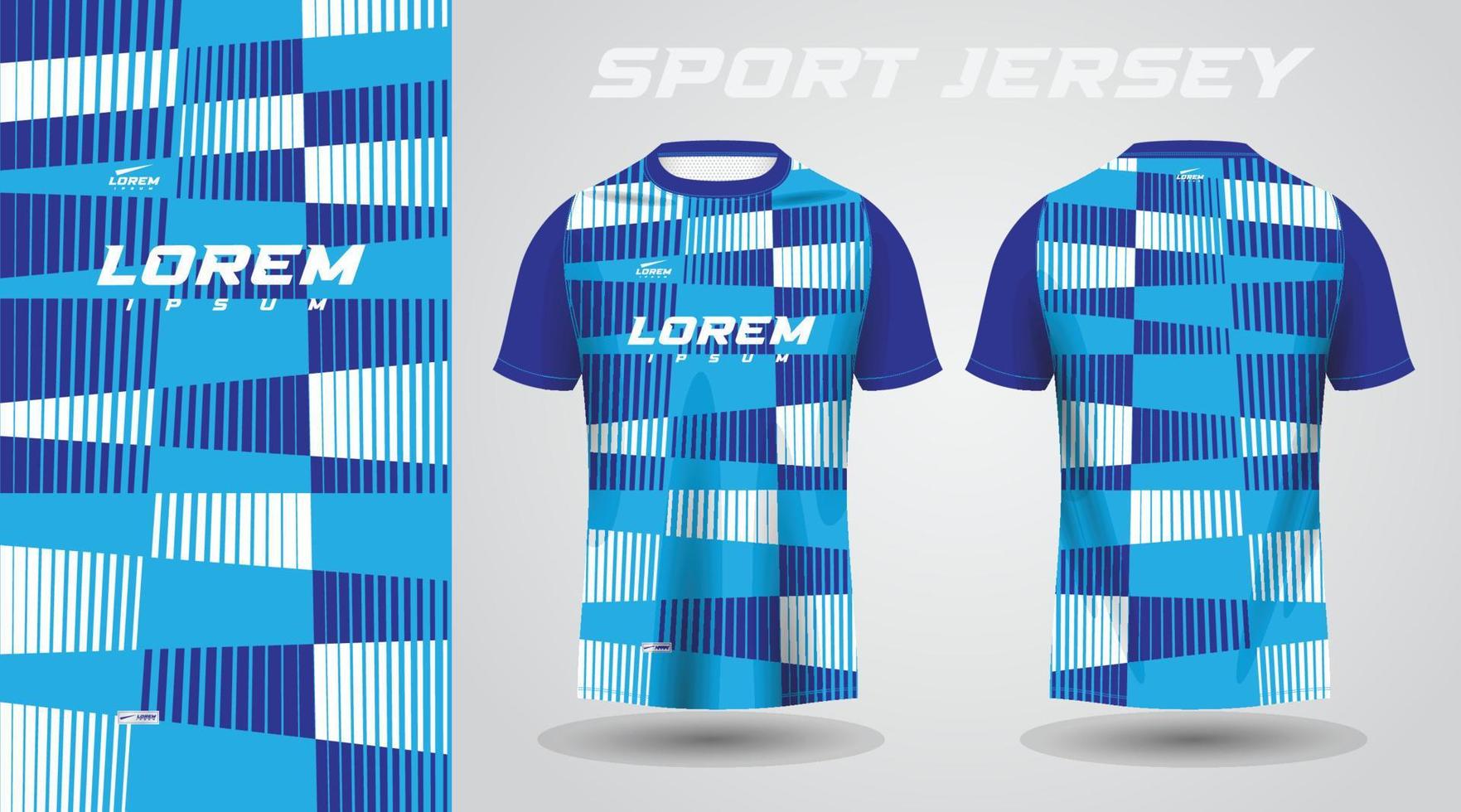 blauw overhemd voetbal Amerikaans voetbal sport Jersey sjabloon ontwerp mockup vector