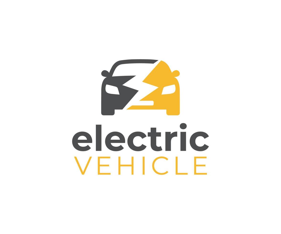 elektrisch auto logo vector. elektrisch voertuig opladen station logo. elektrisch auto teken knop. eco vervoer. vector