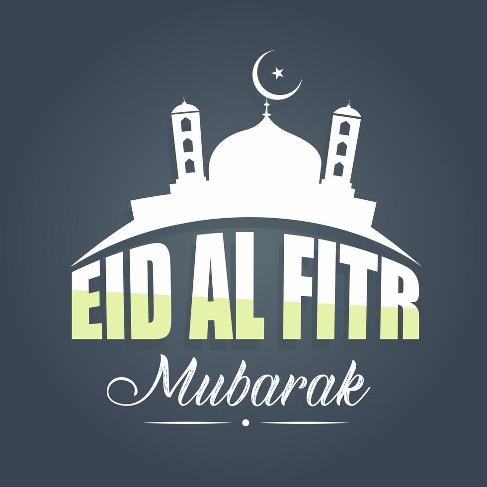 eid al fitr mubarak vector elementen groet kaart met vector illustratie.