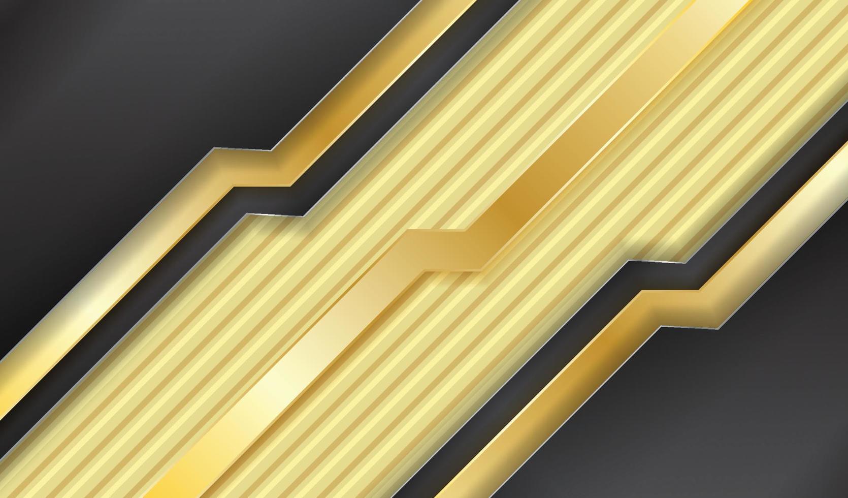 zwart goud abstract zigzag metaal achtergrond vector